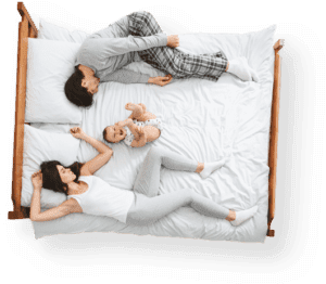Family sleeping peacefully in cool comfort provided by Monarch Home Experts