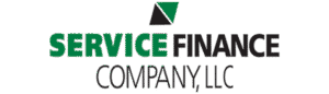 Service Finance Company, LLC logo with a green and black geometric shape above the company name displayed in green and black text, reflecting their commitment to providing flexible finance options for customers.