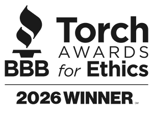 BBB Torch Awards for Ethics 2026 Winner logo.